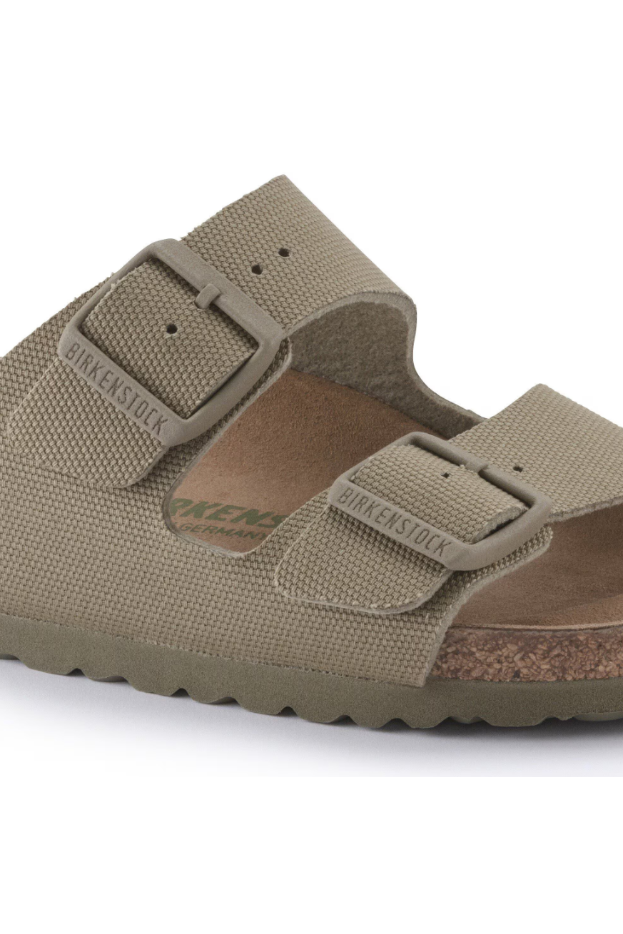 Birkenstock Arizona Vegan Textile Sandals | Faded Khaki | Regular