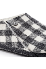 Birkenstock Zermatt Shearling Wool Felt Plaid | White | Narrow