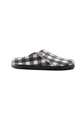 Birkenstock Zermatt Shearling Wool Felt Plaid | White | Narrow