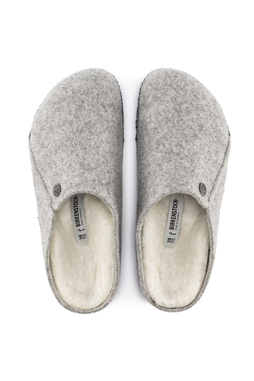 Birkenstock Zermatt Shearling Wool Felt | Light Gray | Narrow