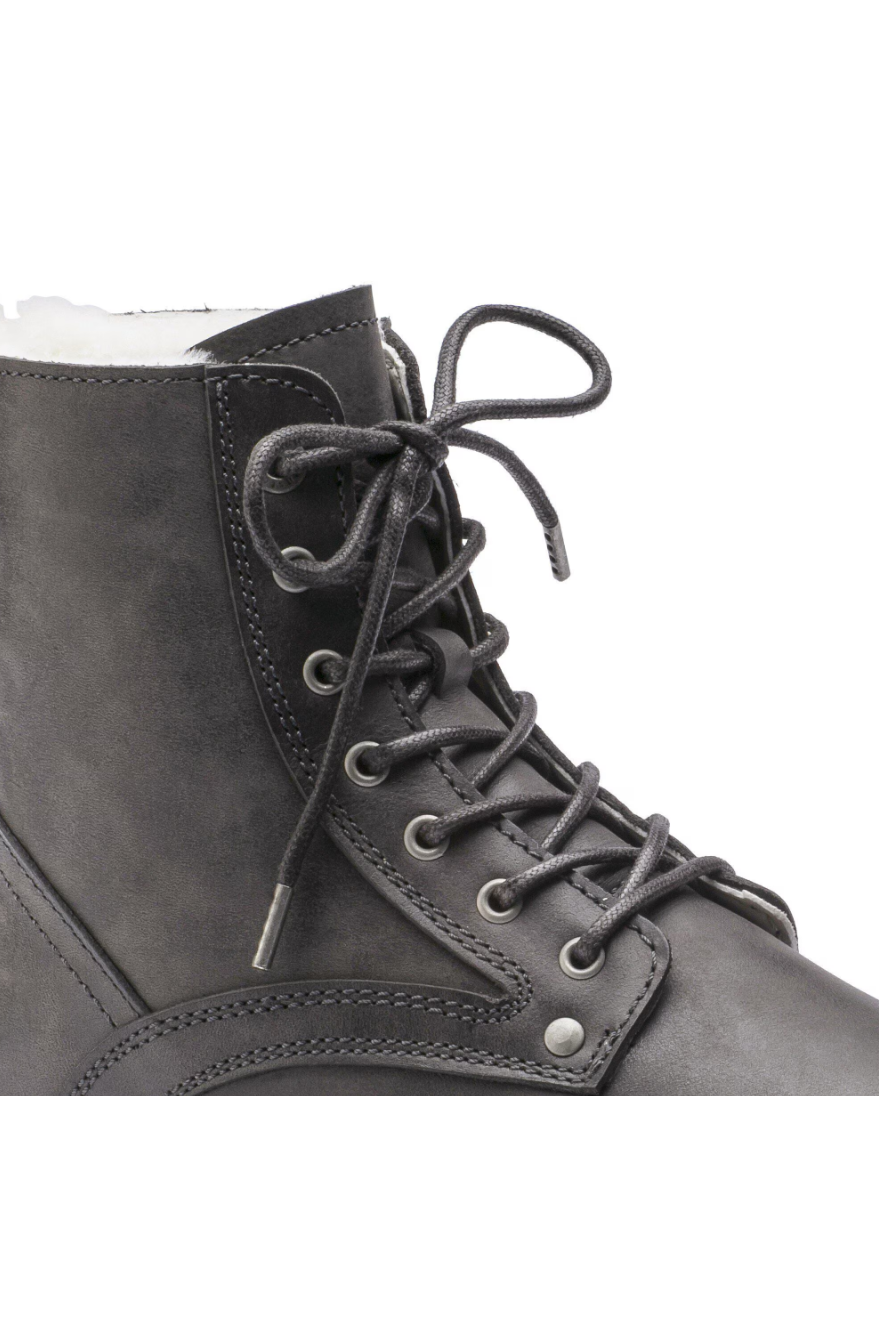 Birkenstock Bryson Shearling Oiled Nubuck | Leather Graphite | Narrow