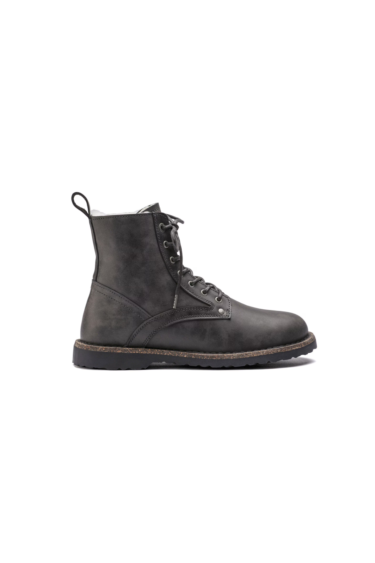 Birkenstock Bryson Shearling Oiled Nubuck | Leather Graphite | Narrow