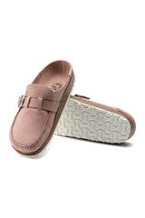 Birkenstock Buckley Nubuck Leather Clogs | Soft Pink | Narrow