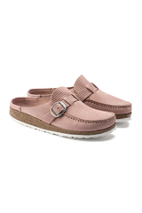 Birkenstock Buckley Nubuck Leather Clogs | Soft Pink | Narrow