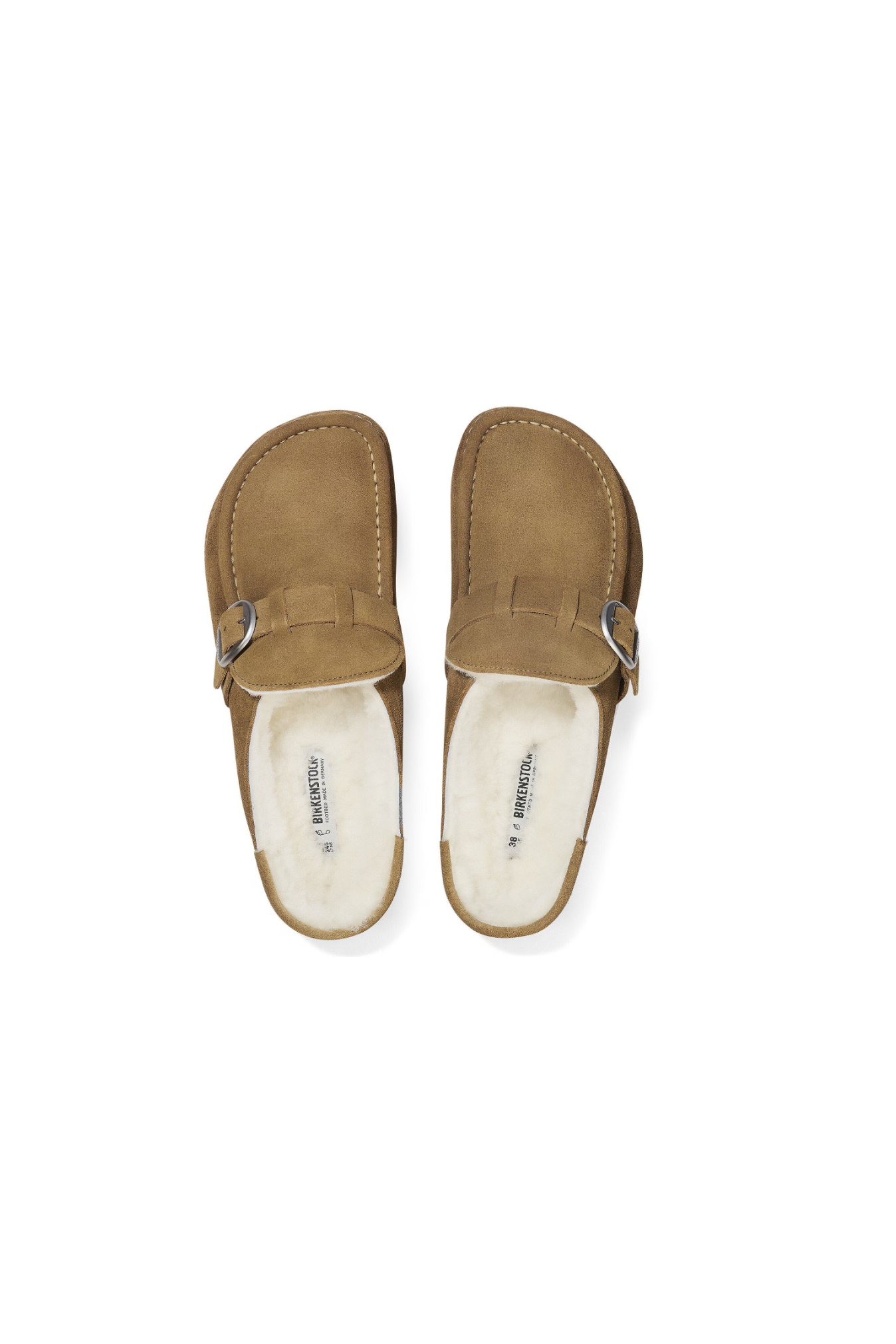Birkenstock Buckley Shearling Suede Leather | Dark Tea | Narrow