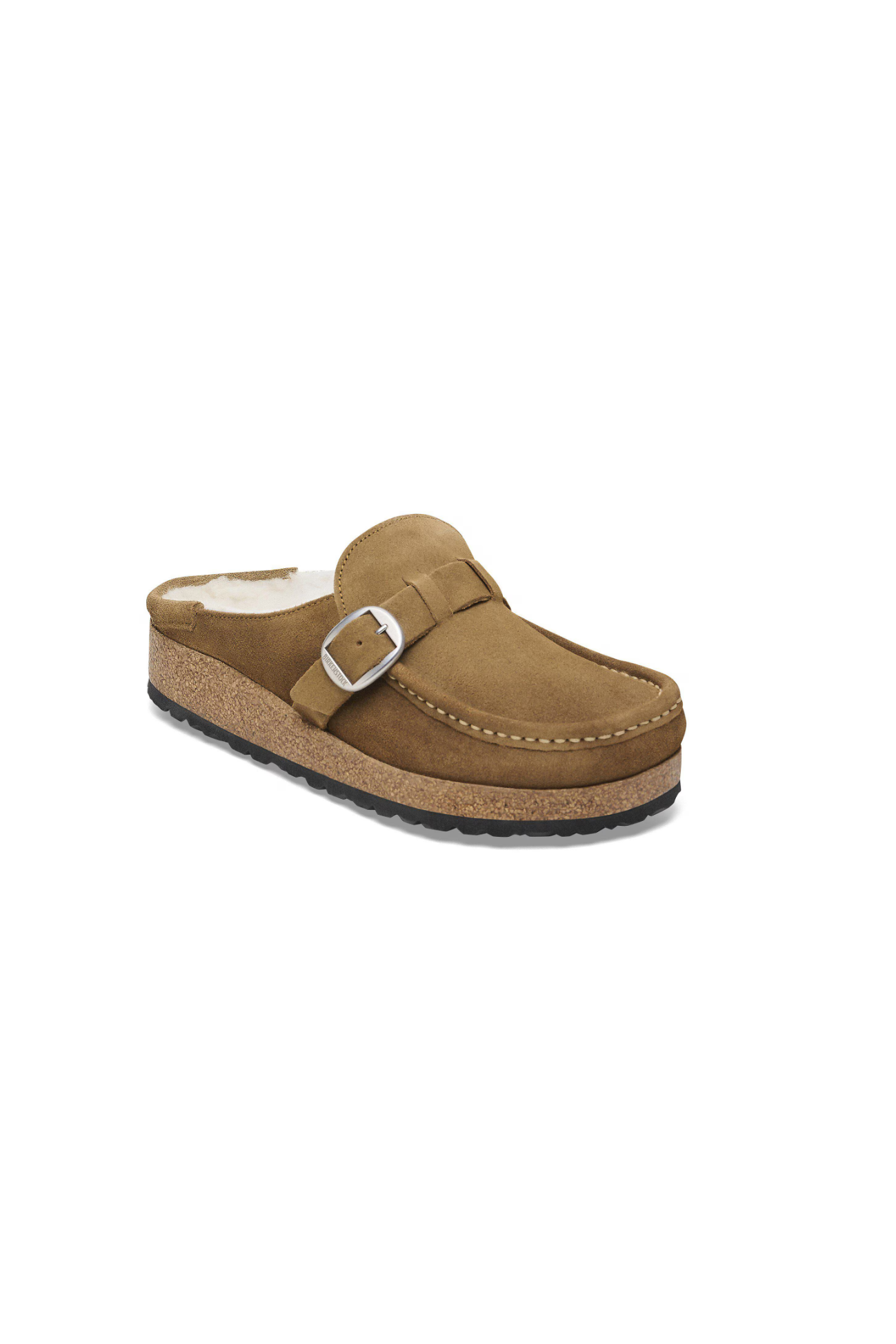 Birkenstock Buckley Shearling Suede Leather | Dark Tea | Narrow