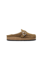 Birkenstock Buckley Shearling Suede Leather | Dark Tea | Narrow