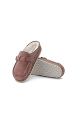 Birkenstock Buckley Shearling Suede Leather | Pink Clay | Narrow