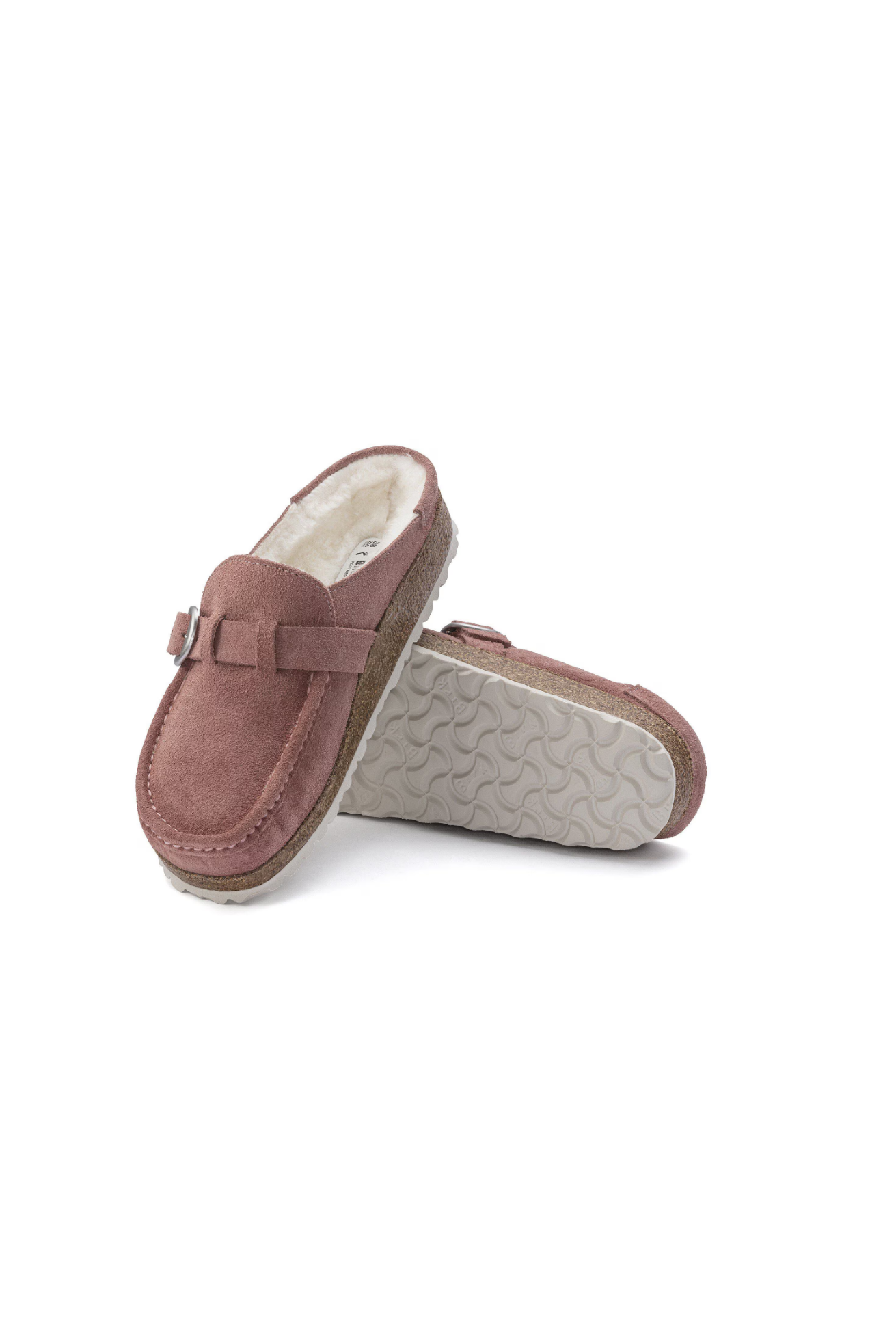 Birkenstock Buckley Shearling Suede Leather | Pink Clay | Narrow