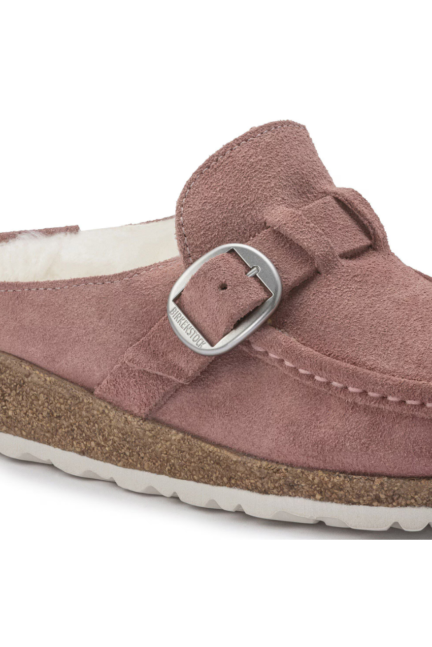 Birkenstock Buckley Shearling Suede Leather | Pink Clay | Narrow