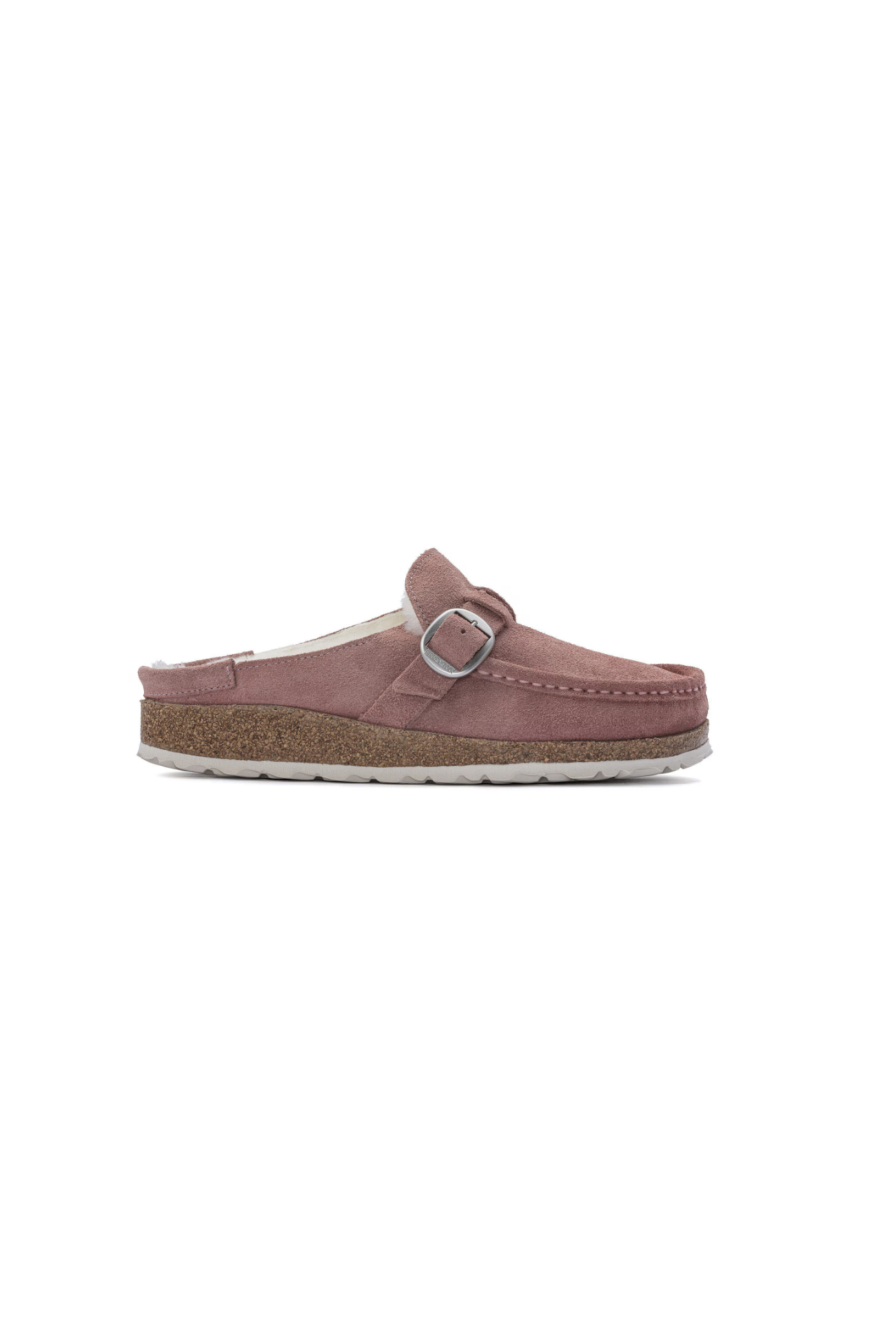 Birkenstock Buckley Shearling Suede Leather | Pink Clay | Narrow