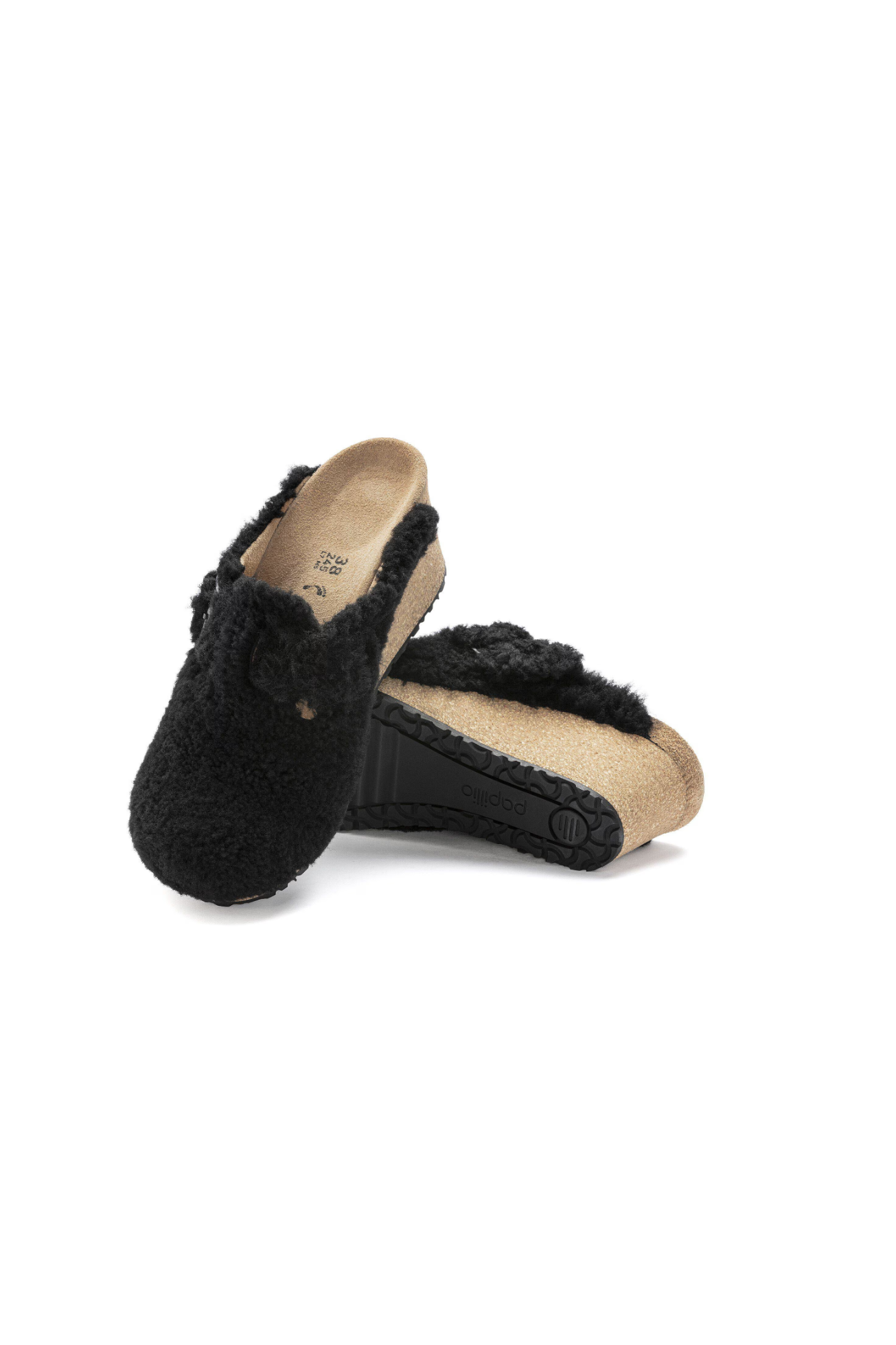 Birkenstock Fanny Teddy Shearling Clog Teddy | Black | Narrow