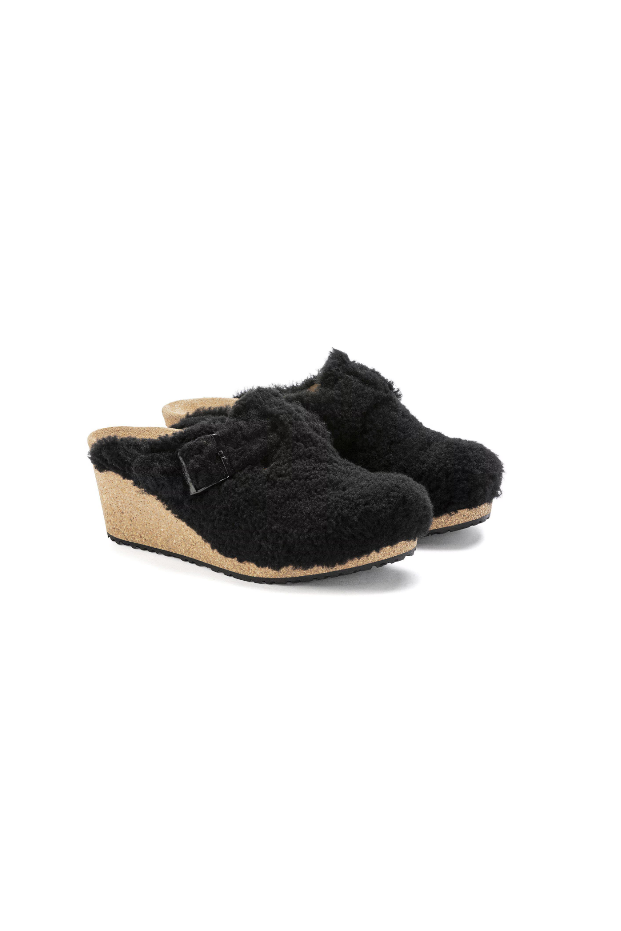 Birkenstock Fanny Teddy Shearling Clog Teddy | Black | Narrow