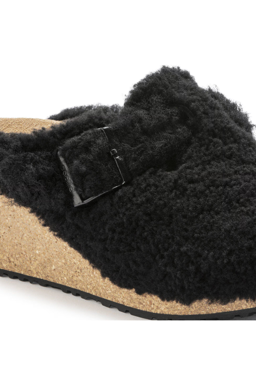 Birkenstock Fanny Teddy Shearling Clog Teddy | Black | Narrow