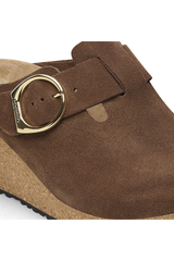 Birkenstock Fanny Ring-Buckle Suede Clog | Dark Tea | Narrow