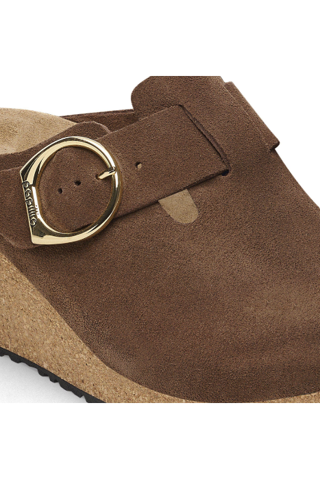 Birkenstock Fanny Ring-Buckle Suede Clog | Dark Tea | Narrow