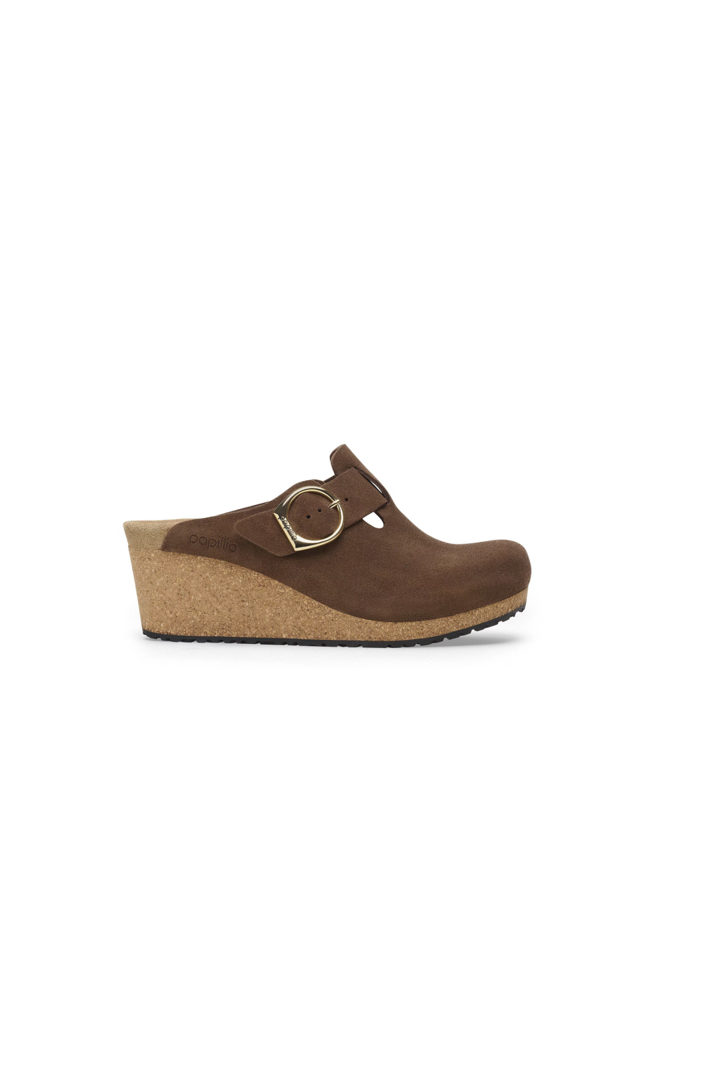 Birkenstock Fanny Ring-Buckle Suede Clog | Dark Tea | Narrow