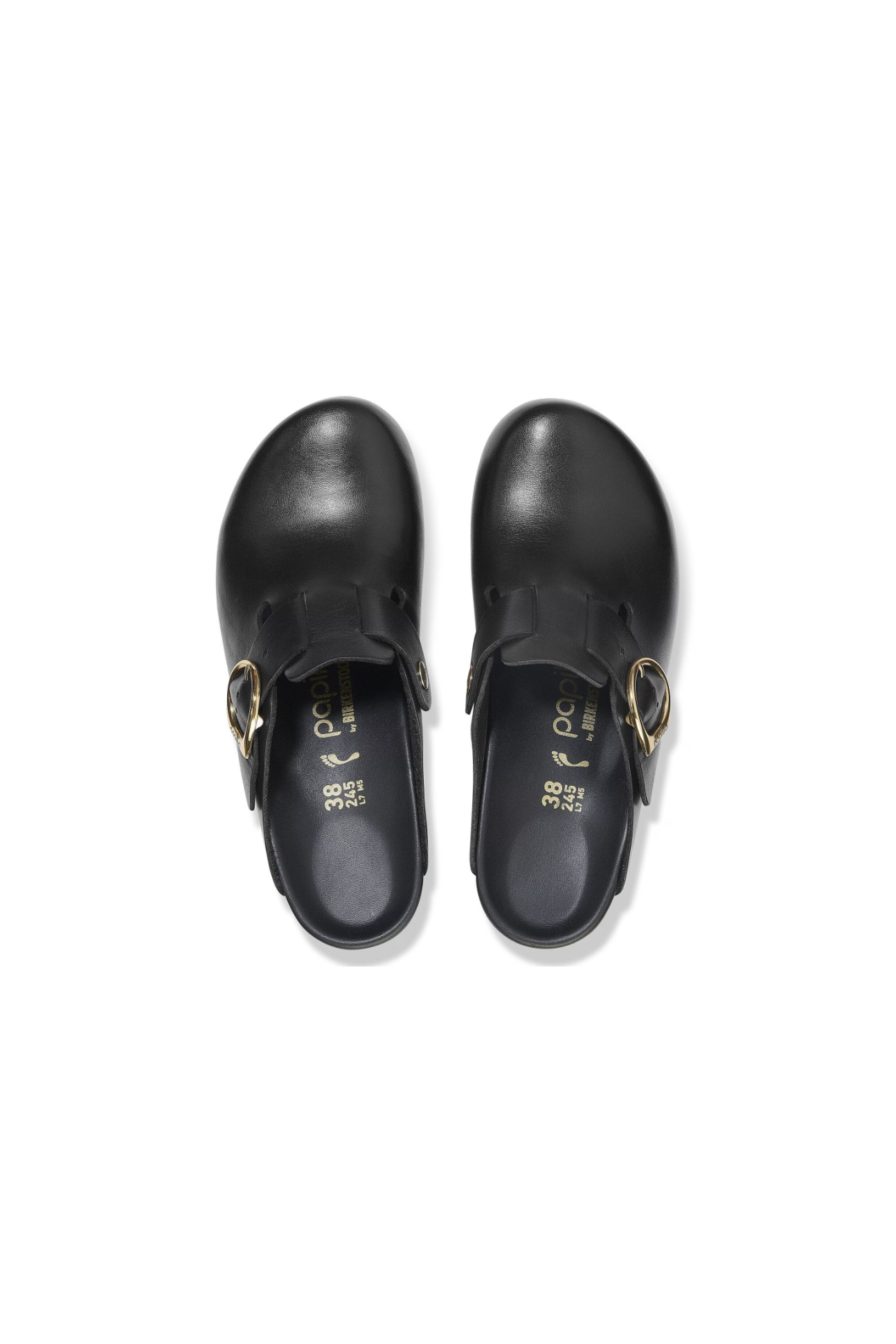 Birkenstock Fanny Ring-Buckle Natural Leather | Black/Black | Narrow