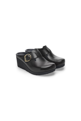 Birkenstock Fanny Ring-Buckle Natural Leather | Black/Black | Narrow
