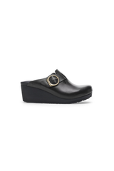 Birkenstock Fanny Ring-Buckle Natural Leather | Black/Black | Narrow