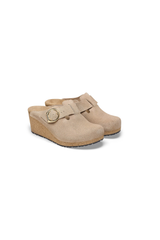 Birkenstock Fanny Ring-Buckle Suede Leather | Warm Sand | Narrow