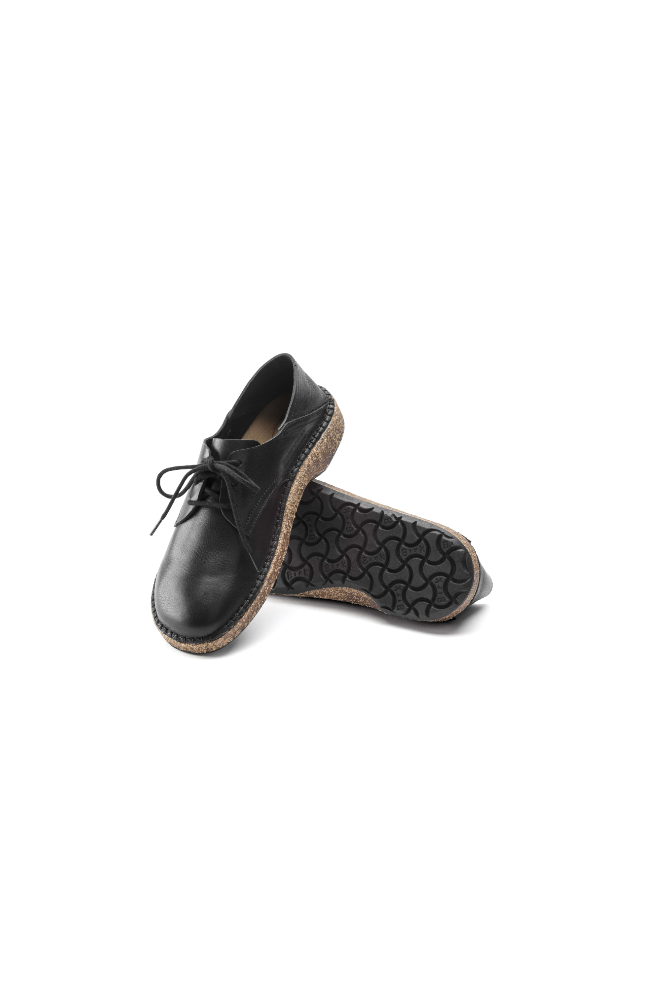 Birkenstock Gary Natural Leather Vintage Wood | Black | Narrow