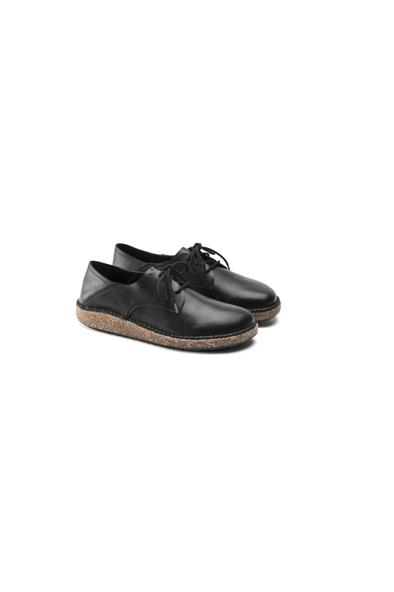 Birkenstock Gary Natural Leather Vintage Wood | Black | Narrow
