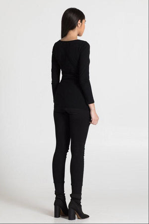 Black Wrap Top