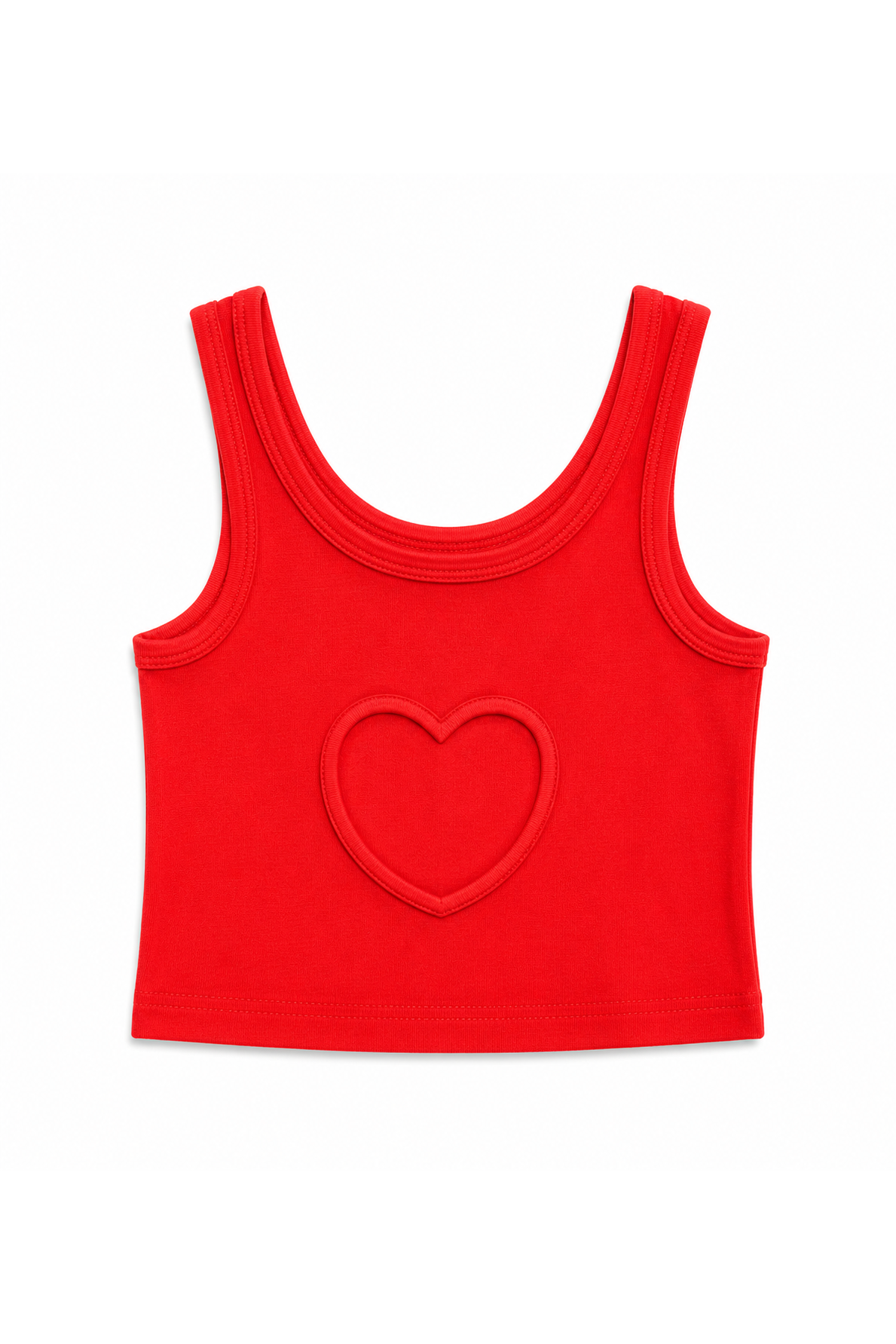 Harlow Camp Red Heart Cut Out Tank