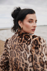 House of Sunny Collarless Leopard Jacket