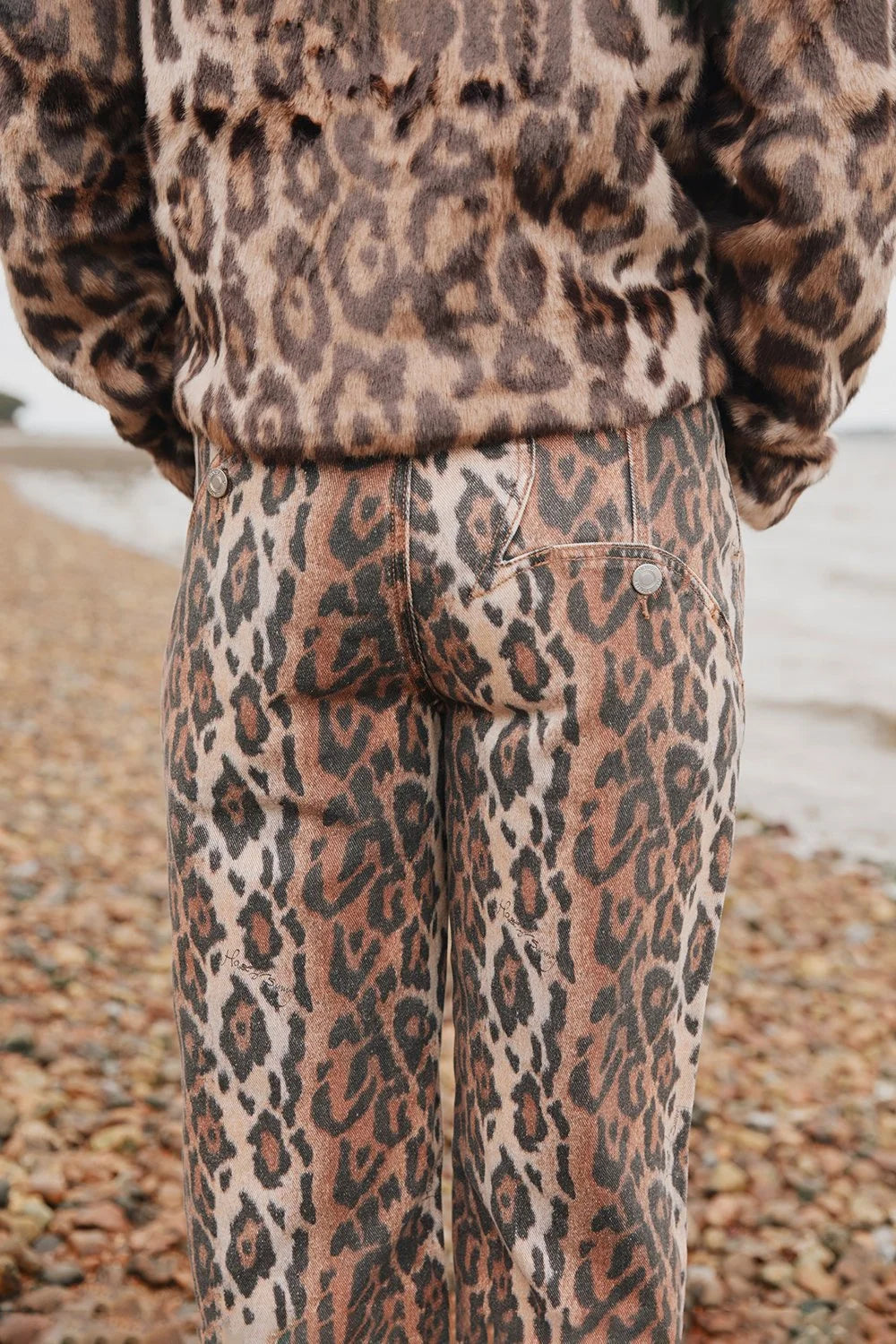 House of Sunny Collarless Leopard Jacket
