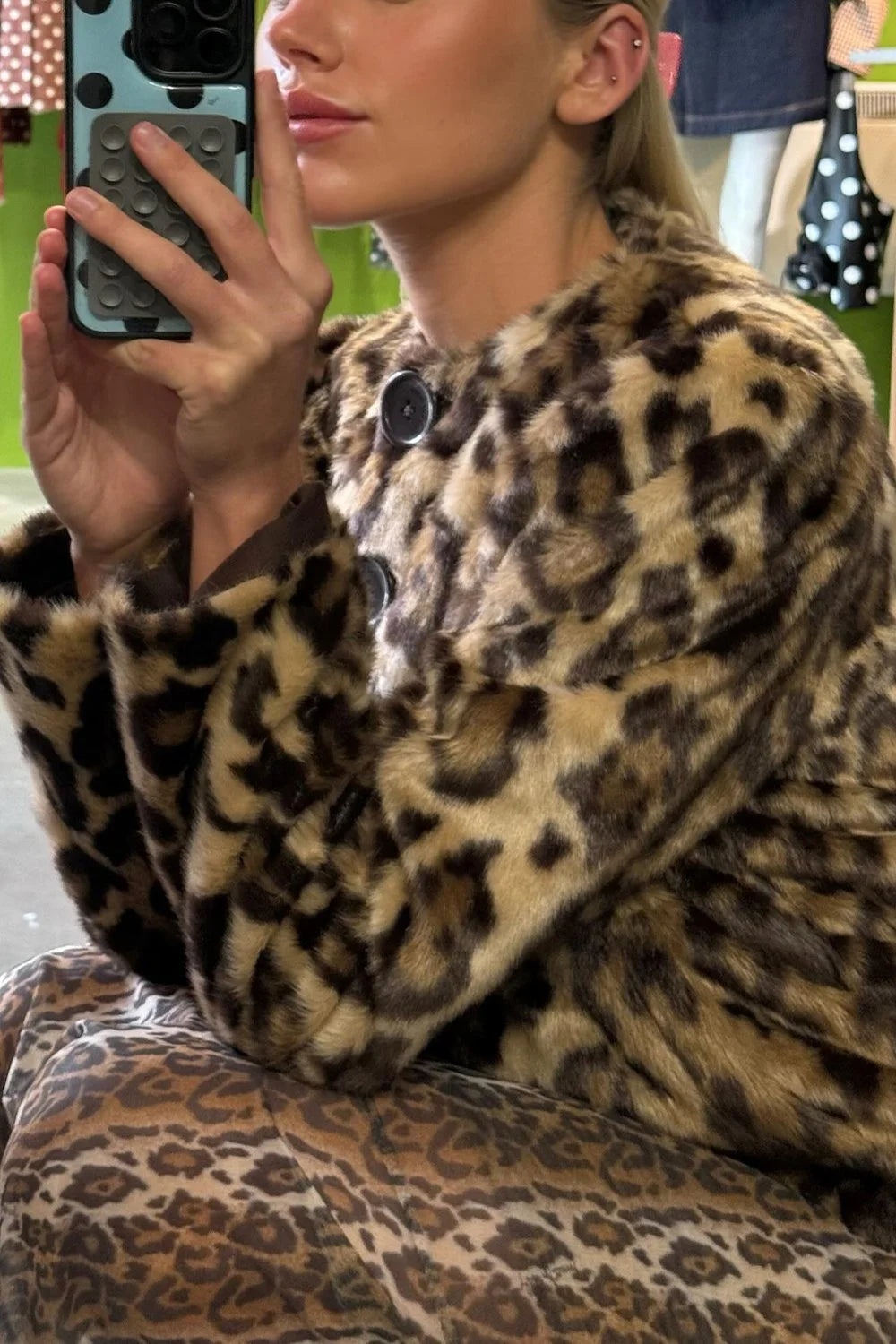 @bessiboo___ in House of Sunny Collarless Leopard Jacket