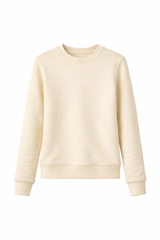 Beige sweatshirt on a white background