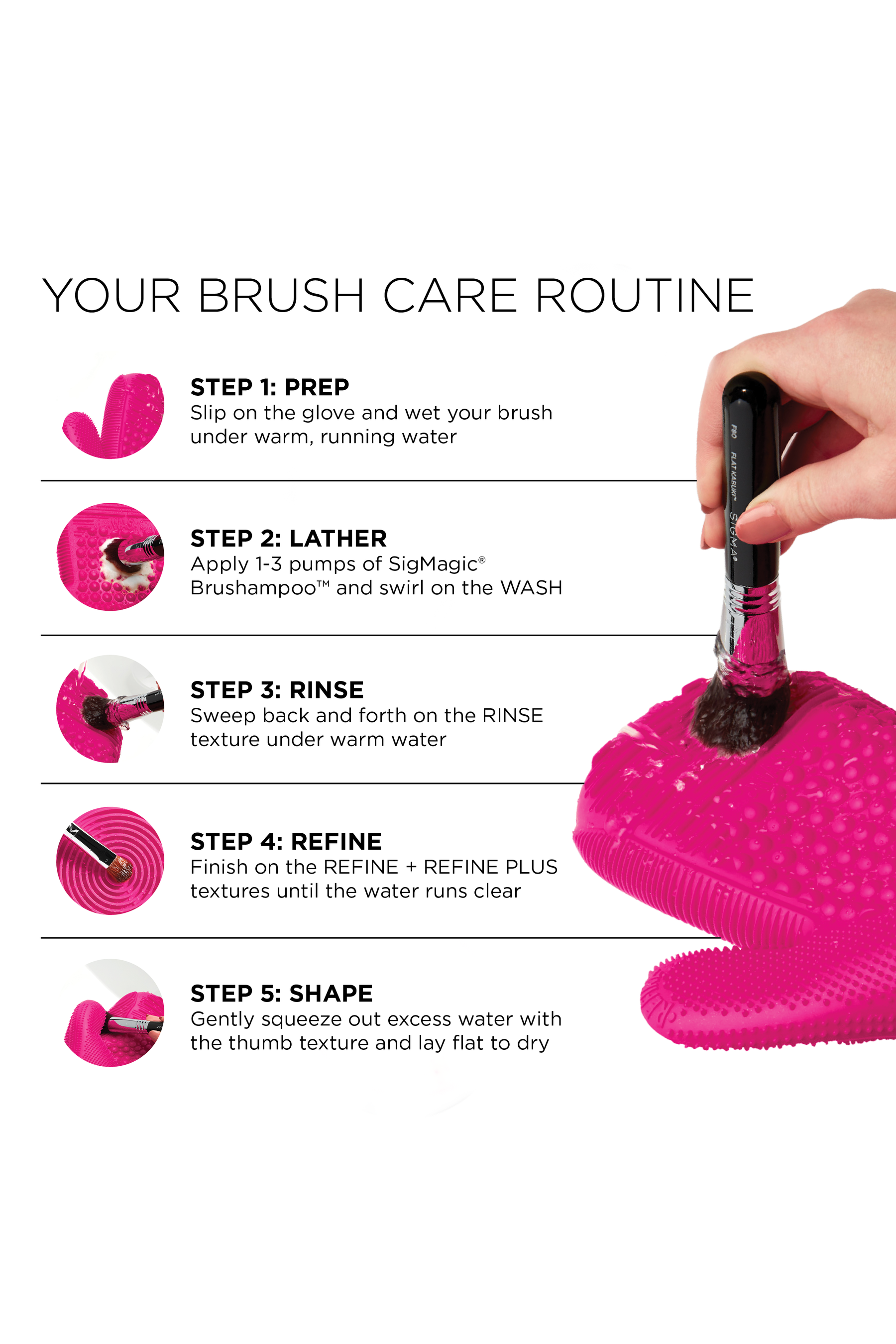 2X Sigma Spa® Brush Cleaning Glove
