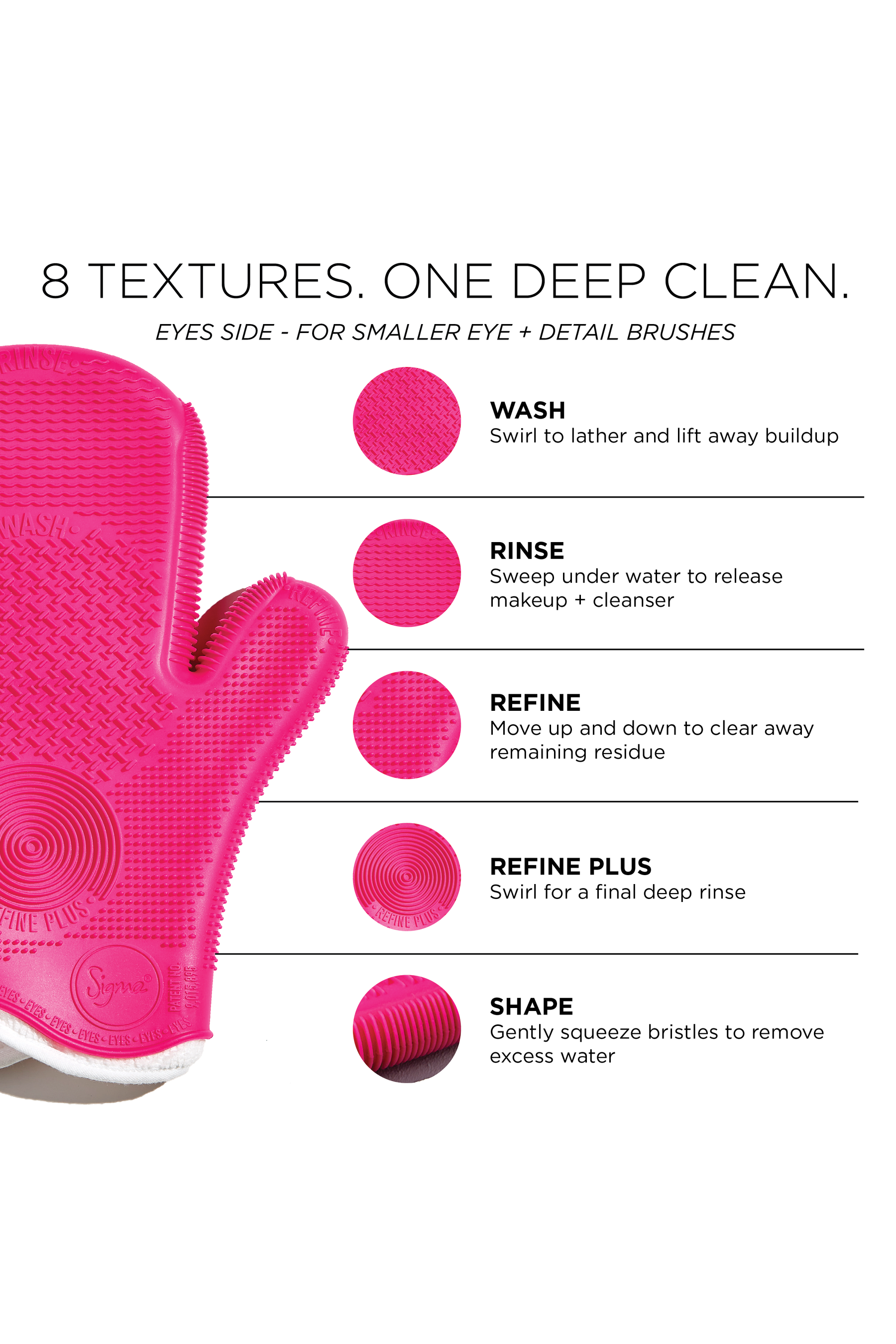 2X Sigma Spa® Brush Cleaning Glove