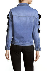 Endless Rose Denim Jacket With Bow Detail