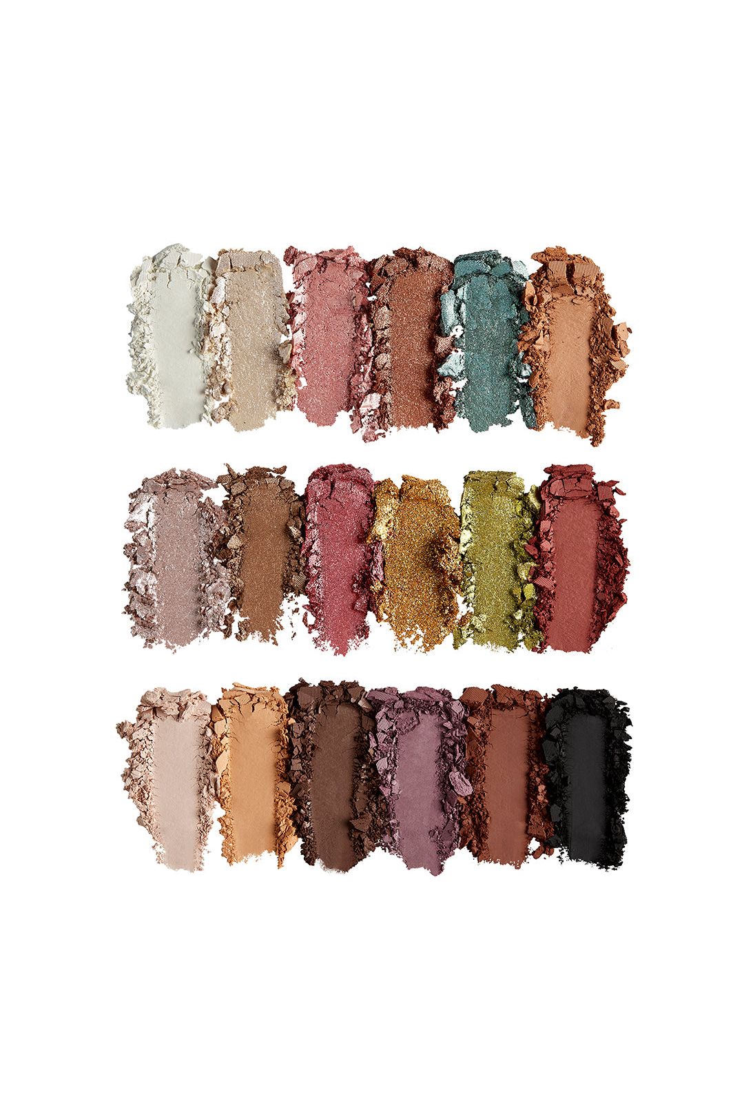 DIANA SALDANA EYESHADOW PALETTE SWATCHES