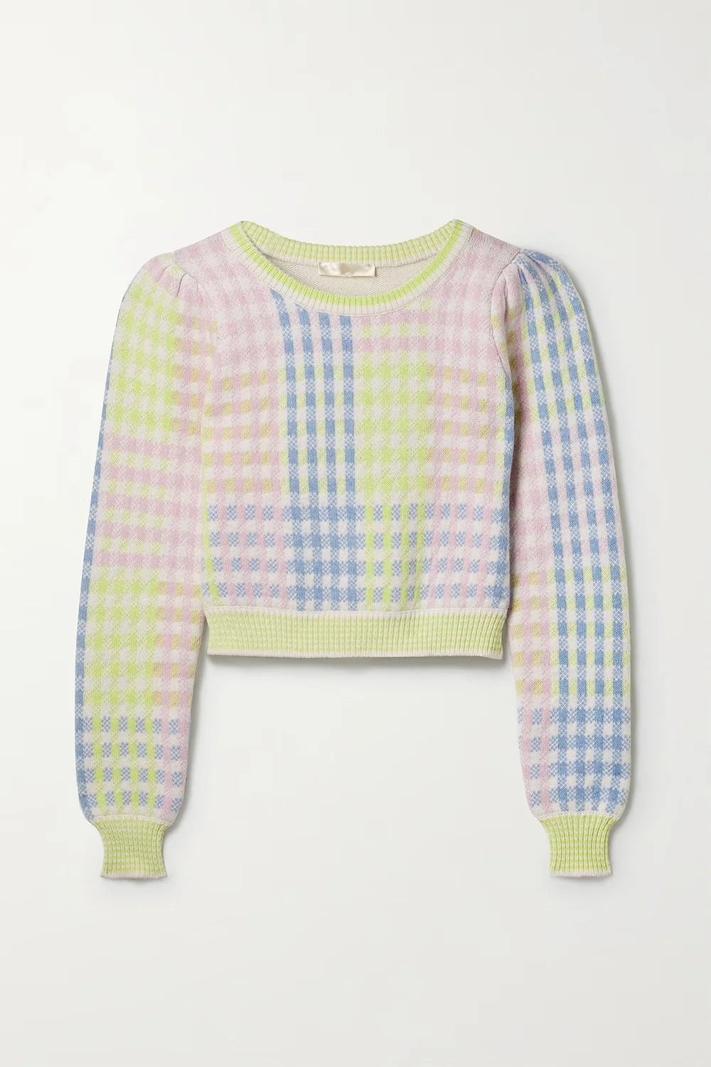 LoveShackFancy Dolana Crop Pullover - Mint Jelly