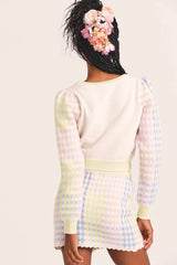 LoveShackFancy Dolana Crop Pullover - Mint Jelly