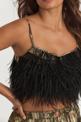 LoveShackFancy Dusty Crop Cami - Midnight Ruby