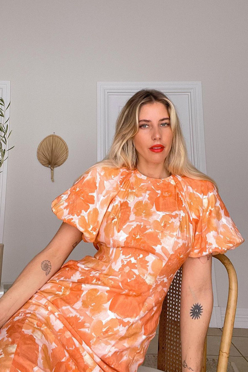 @oceanellie_ in Significant Other Elena SS Midi Dress