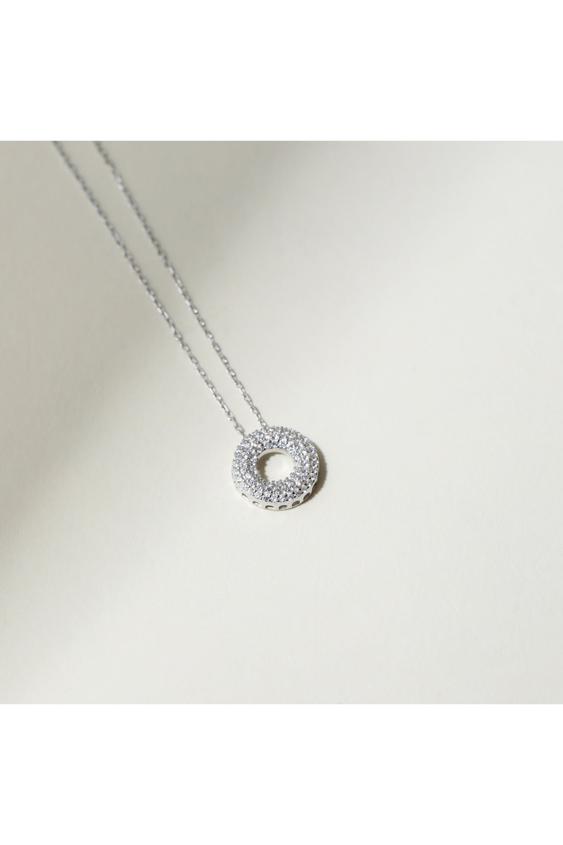 The Pave Single Block Initial Necklace | Gold