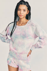 LoveShackFancy Gallatin Pullover Sweater - Cotton Candy Hand Dye