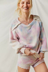 LoveShackFancy Gallatin Pullover Sweater - Cotton Candy Hand Dye