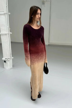 SAEMDI Gradient Knit Dress
