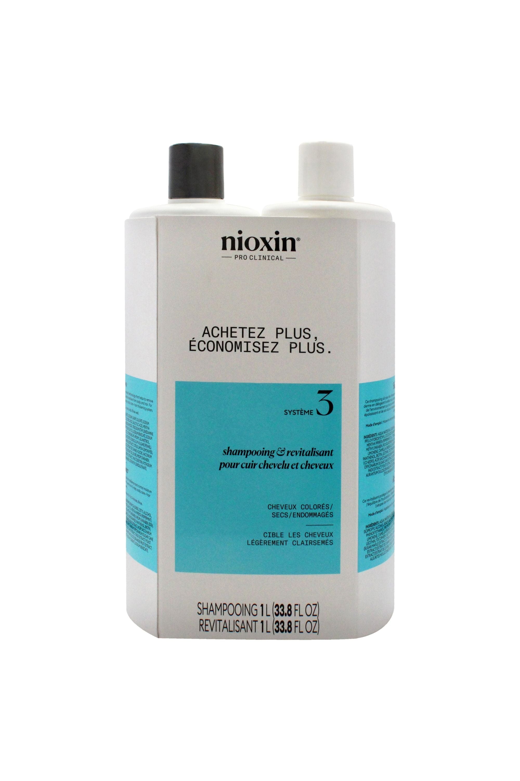 System 3 Duo by Nioxin for Unisex - 2 x 33.8 Shampoo, Conditioner