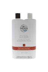 System 4 Duo by Nioxin for Unisex - 2 Pc 33.8oz Shampoo, 33.8oz Conditioner
