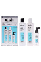 System 3 Kit by Nioxin for Unisex - 3 Pc 10.1oz Scalp Hair Shampoo, 10.1 Scalp Hair Conditioner, 3.38oz Scalp Care Plus Hair Thickening Treatment