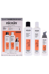 System 4 Kit by Nioxin for Unisex - 3 Pc 10.1oz Cleanser Shampoo, 10.1 Scalp Therapy Conditioner, 3.38oz Scalp and Hair Treatment