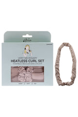 Very Necessary Heatless Curl Set - Champagne by Aria Beauty for Women - 3 Pc 1 Curling Rod Headband, 2 Scrunchies